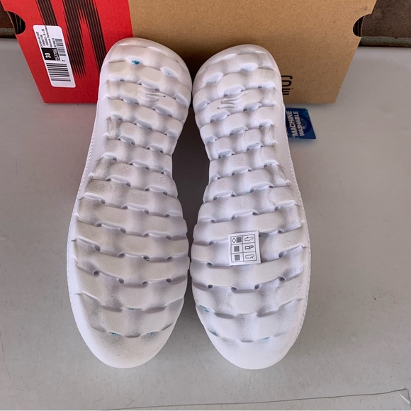 Skechers Womens white Go Walk Joy terrific slip on Fitness Walking Sneakers - Picture 7 of 9